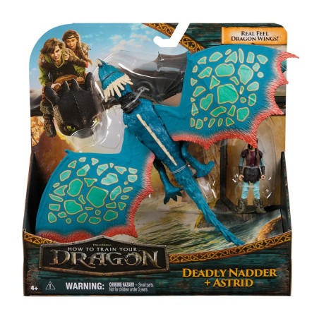 DreamWorks Dragons , How to Train Your Dragon, Deadly Nadder & Astrid, Viking Duo Action Figures, Kids Toys for Boys Ages 4 and up