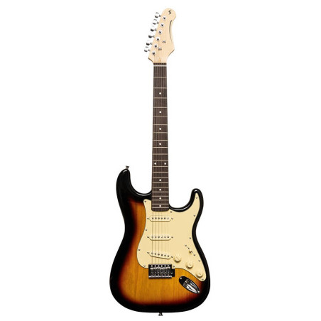 Stagg SES-30 SNB - gitara elektryczna SSS, paulownia, 21 progów, sunburst