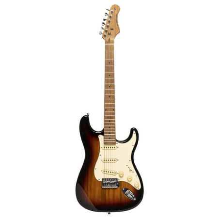 Stagg SES-55 SNB - gitara elektryczna w kolorze sunburst SSS, przetworniki Alnico