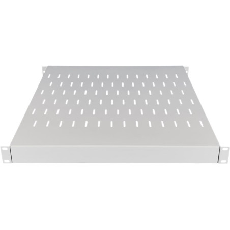 Półka regulowana 19" 1U głęb. 500-900mm, szara, 4 punkty mocowania ALANTEC