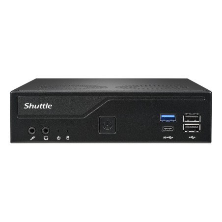 Shuttle XPС slim DH610V2 PC/workstation barebone 1.35L sized PC Black Intel H610 LGA 1700