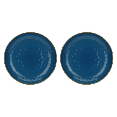 Set of 2 Concerto Blu Avio Round Bowls - Navy Blue, 30 cm