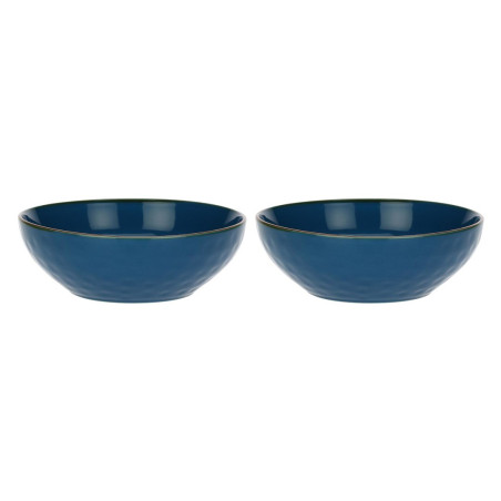 Set of 2 Concerto Blu Avio Salad Bowls - Navy Blue, 26 cm