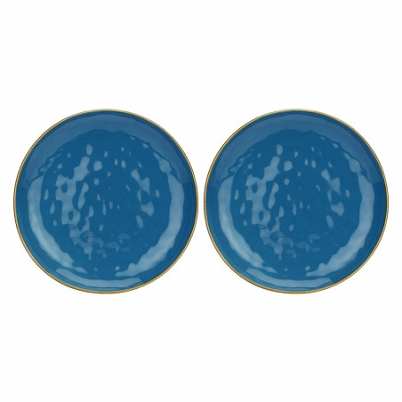 Set of 2 Concerto Blu Avio Round Platters - Navy Blue, 32 cm