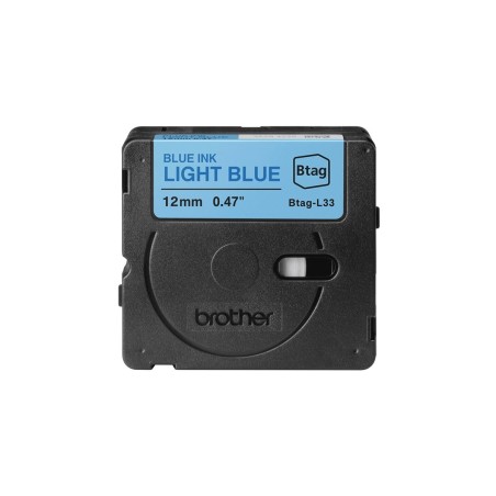 BROTHER BTAGL33 12MM BLUE ON LIGHT BLUE TAPE