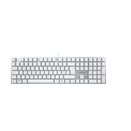 CHERRY KC 200 MX keyboard Universal USB QWERTZ German Silver, White