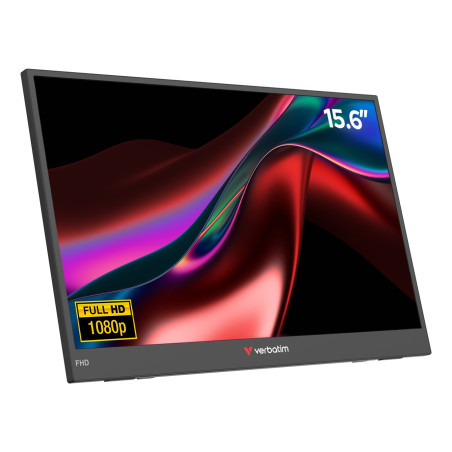Verbatim Portable 15.6" FHD Monitor LIGHT Portable monitor Black 15.6" LCD 1920 x 1080 pixels