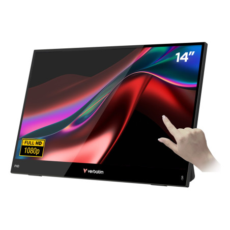 Verbatim Portable 14" FHD Touch Monitor LIGHT Portable monitor Black 14" LCD 1920 x 1080 pixels