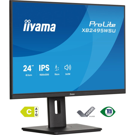 iiyama ProLite XB2495WSU-B1 computer monitor 61.2 cm (24.1") 1920 x 1200 pixels WUXGA LCD Black