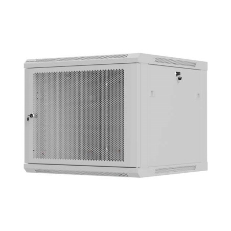 Wall-mounted rack cabinet 19" 9U 600x600 grey perforated door Lanberg (flat pack)