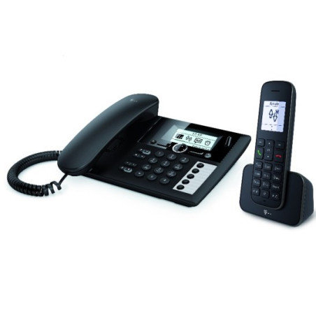 Telekom Sinus PA 207 Plus 1 Analog/DECT telephone Caller ID Black