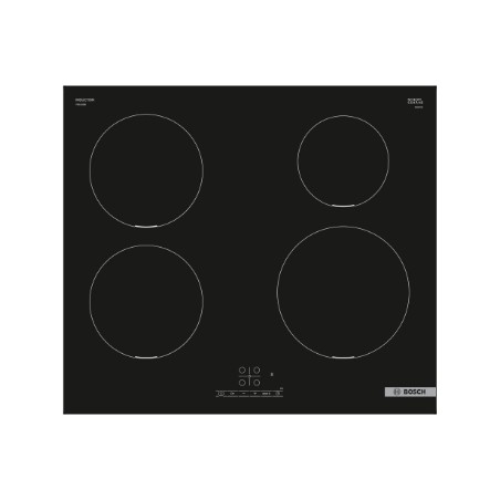 Bosch Hob | PIE611BB5E | Induction | Number of burners/cooking zones 4 | Touch | Timer | Black | Display