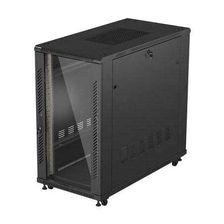 Lanberg FF01-6222-12B rack cabinet 22U Freestanding rack Black