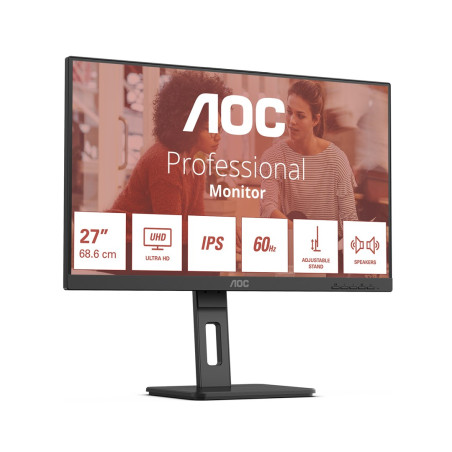AOC E3 U27E3UF computer monitor 68.6 cm (27") 3840 x 2160 pixels 4K Ultra HD LED Black