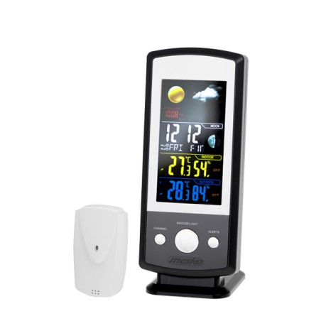 Mesko | MS 1177 | Black | Colorful Digital Display | Weather station