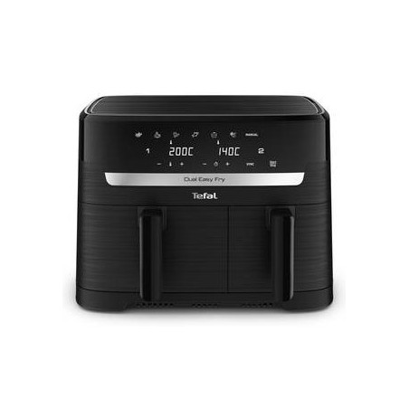 TEFAL Dual Easy Fry Essential Airfryer EY901N, Power 2700 W, Capacity 8.3 L, Black