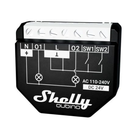 Shelly Qubino WAVE 2PM Smart switch Black
