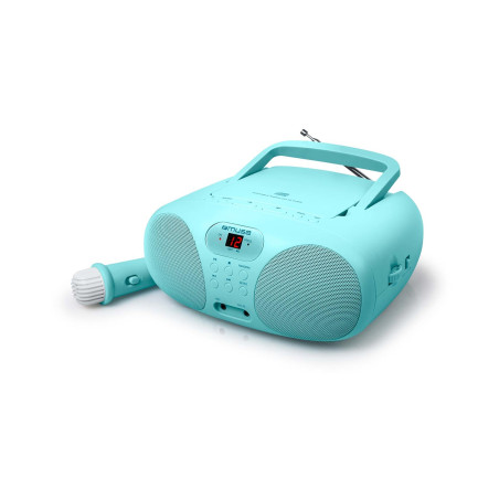 Muse MD-203 KB portable stereo system Analog FM Blue