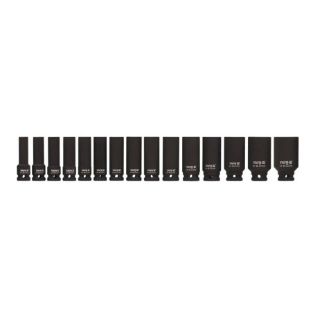 Impact sockets YT. 15 pieces 1/2" length 1055 10-32mm