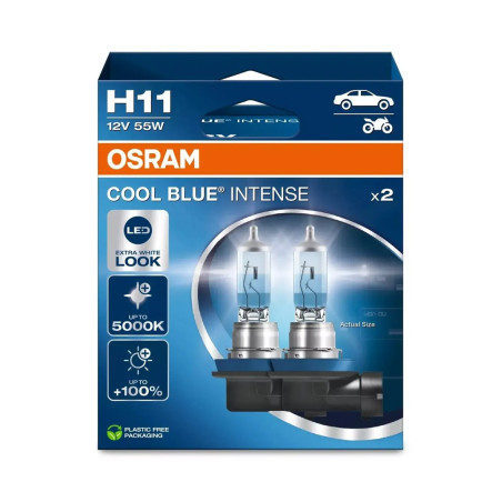 Bulb (Set of 2) H11 12V 55W PGJ 19-2 Cool Blue Intense NextGen 5000K