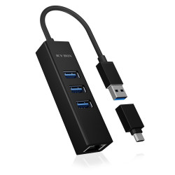 ICY BOX IB-HUB1419-LAN USB...