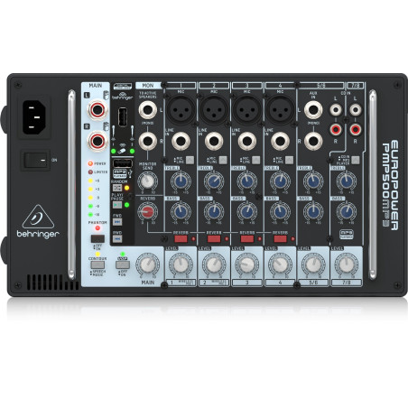 Behringer PMP500MP3 audio mixer 8 channels Black