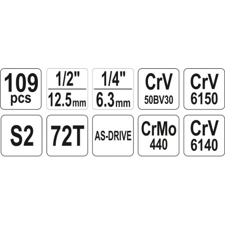 Yato YT-38891 mechanics tool set