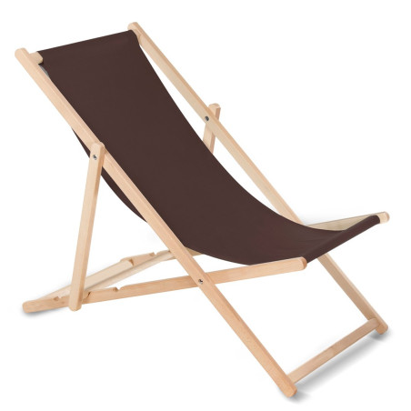 Classic beech lounger GreenBlue GB183M Melange brown