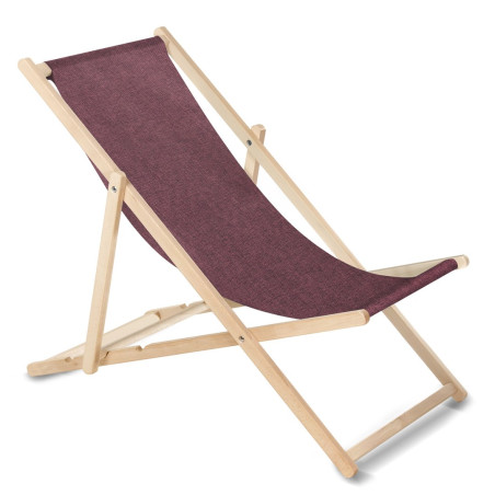 Classic beech deckchair GreenBlue GB183M Melange burgundy