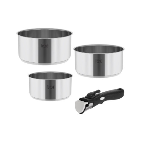 Cookware set with detachable handle TEESA COOK EXPERT SINGLE HAND