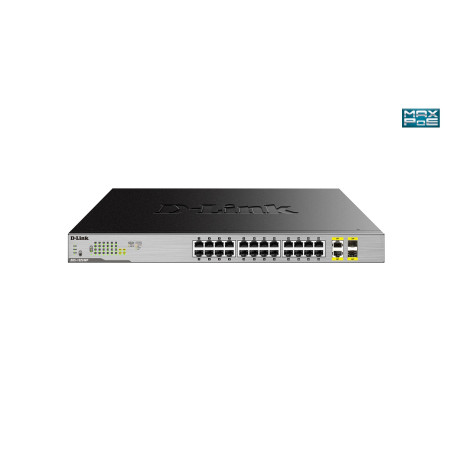 D-Link 24-Port Desktop Gigabit Unmanaged PoE Switch with 2 x 100/1000Mbps Combo Ports