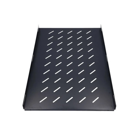 Extralink 1U 750mm Black | Shelf | 19", 752 x 472mm, spot mounted, for cabinets with a depth of 1000mm
