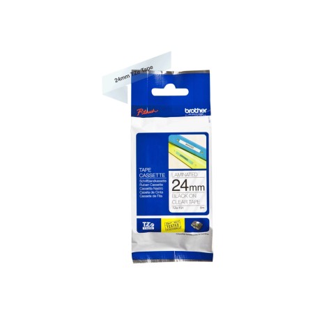 BROTHER TZE151 24 BLACK ON CLEAR