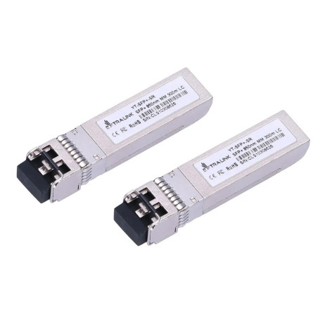 Extralink SFP+ 10G 2-pack | SFP+ Module | 10Gbps, LC/UPC, 850nm, 300m, multi mode, DOM