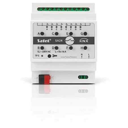 Satel KNX-SA24 smart home actuator DIN rail-mounted Switching actuator 8 channels