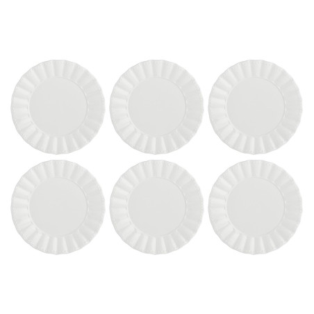 Set of 6 Ducale Salad Plates - White, 20 cm