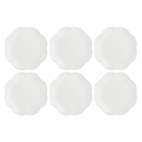 Set of 6 Villadeifiori Salad Plates - White, 23 cm