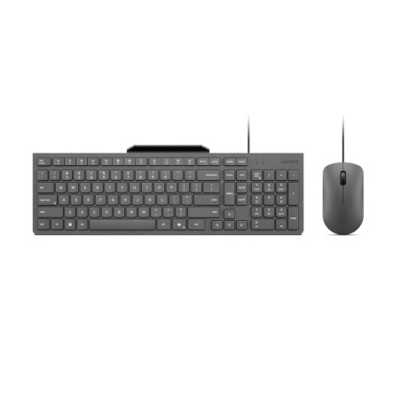 Lenovo 310 USB-A Wired Combo US English | Keyboard and Mouse Set | Wired | Mouse included | US English | Luna Grey