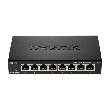 D-Link | Switch | DGS-108/E | Unmanaged | Desktop | Gigabit Ethernet (copper) ports quantity 8
