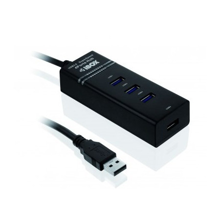 iBox IUH3FB interface hub 5000 Mbit/s Black
