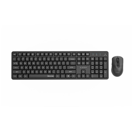 Gembird KBS-WMS-01 Silent key Pro Business wireless desktop set, black, US layout