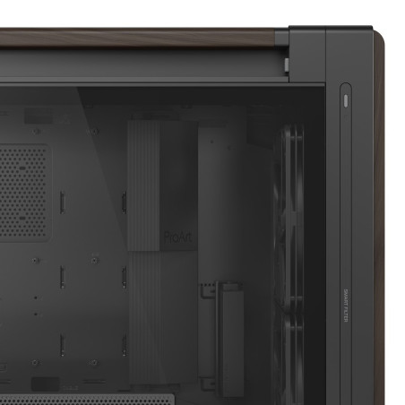 ASUS ProArt PA602 Wood Edition Modern Black - Tempered Glass Panel Midi Tower Black, Wood