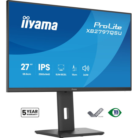 iiyama ProLite XB2797QSU-B1 computer monitor 68.6 cm (27") 2560 x 1440 pixels Quad HD LED Black