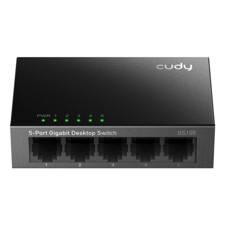 Cudy GS105 network switch Unmanaged Gigabit Ethernet (10/100/1000) Black