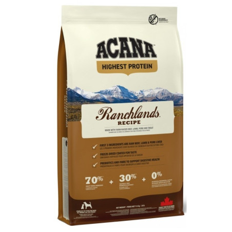 ACANA Highest Protein Ranchlands - dry dog food - 11,4kg