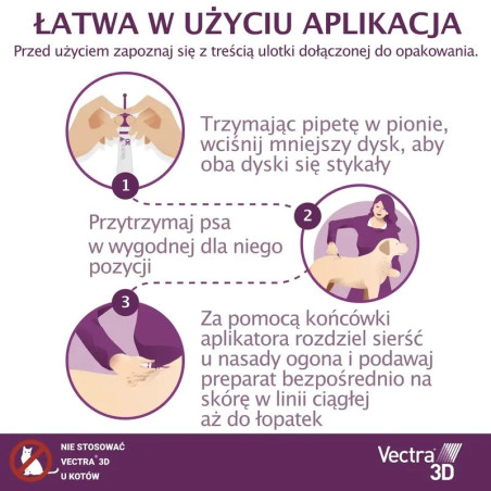 CEVA Vectra 3D (10-25kg) - anti-parasite drops for dogs - 3 x 2,5ml