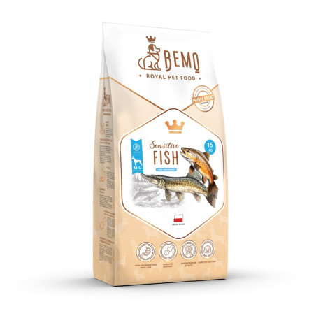BEMO Sensitive Fish Medium/Large Mono - dry dog food - 15kg