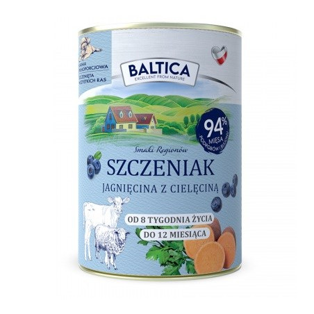 BALTICA Smaki regionów Puppy Lamb with veal - wet dog food - 400g