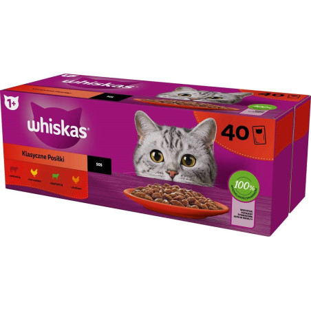WHISKAS Classic Meals Mix - wet cat food - 40x85g