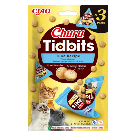 INABA Churu Tidbits Tuna - cat treats - 3x12g